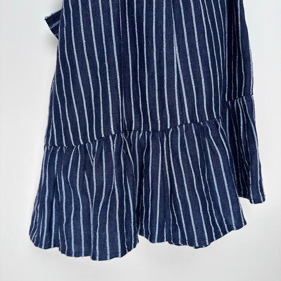 NWT Alexis Konner Striped One Shoulder Linen Mini Dress - Picture 8 of 10